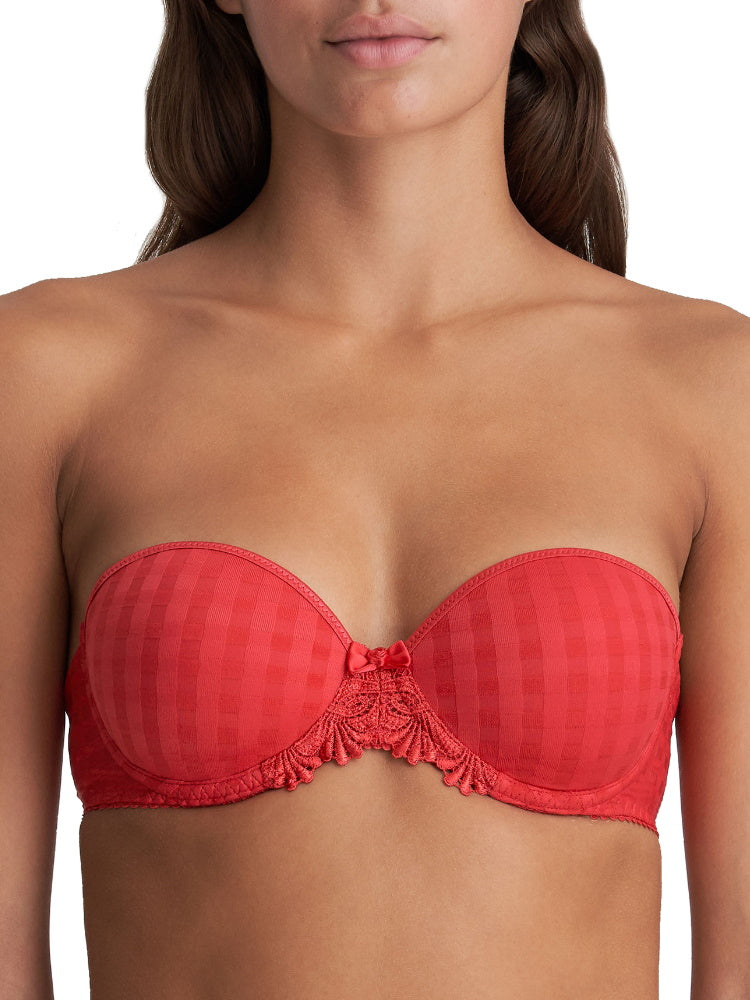 Avero Padded Strapless Bra Red