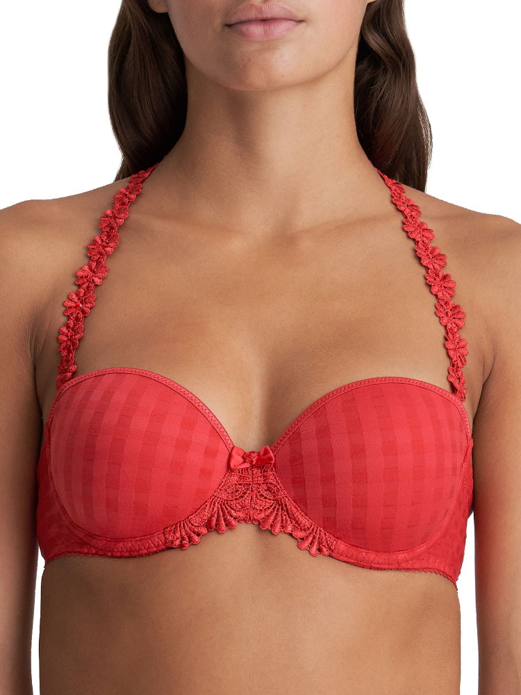 Avero Padded Strapless Bra Red
