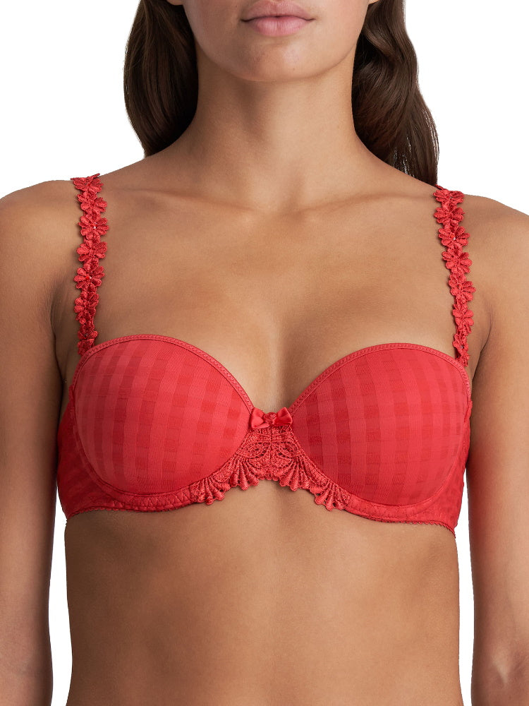 Avero Padded Strapless Bra Red