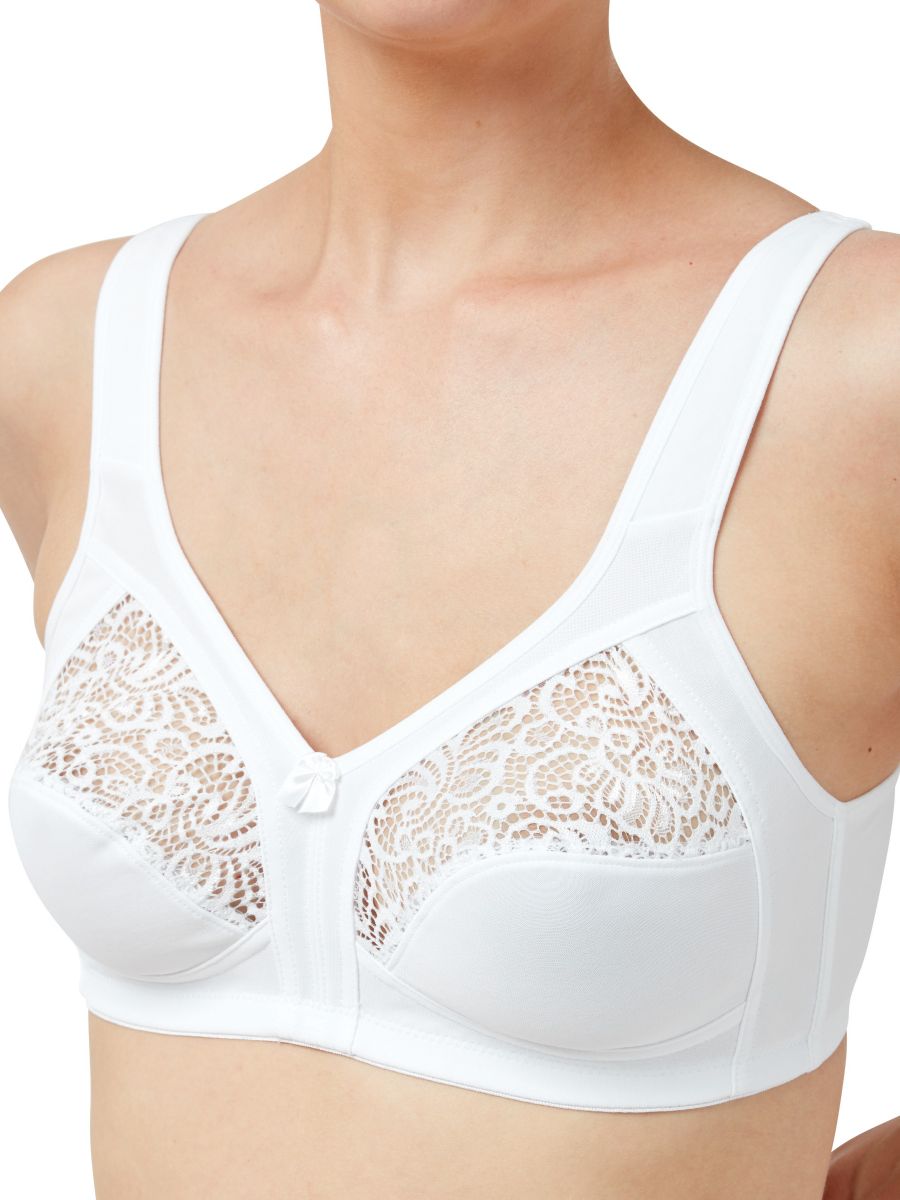 marlon lace soft cup bra white