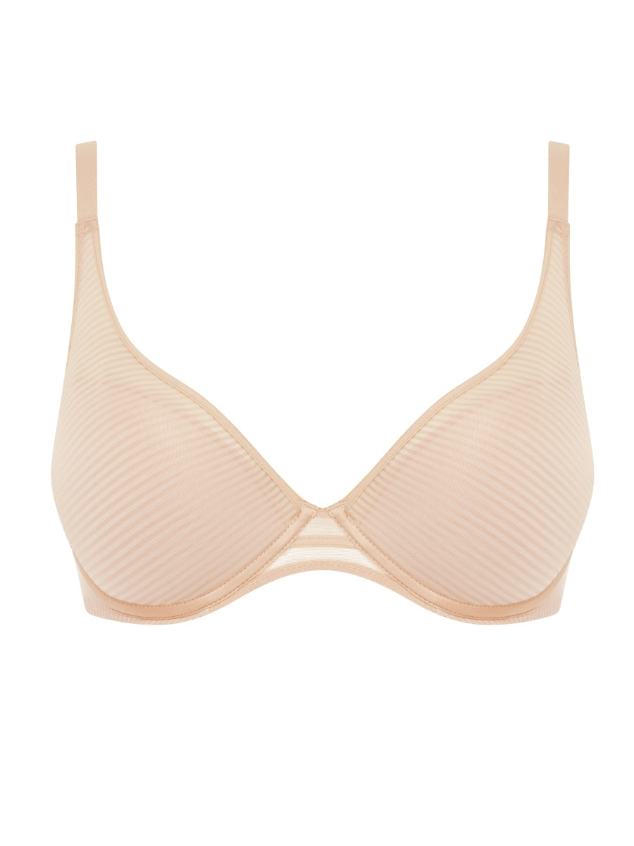 Beige plunge t-shirt bra