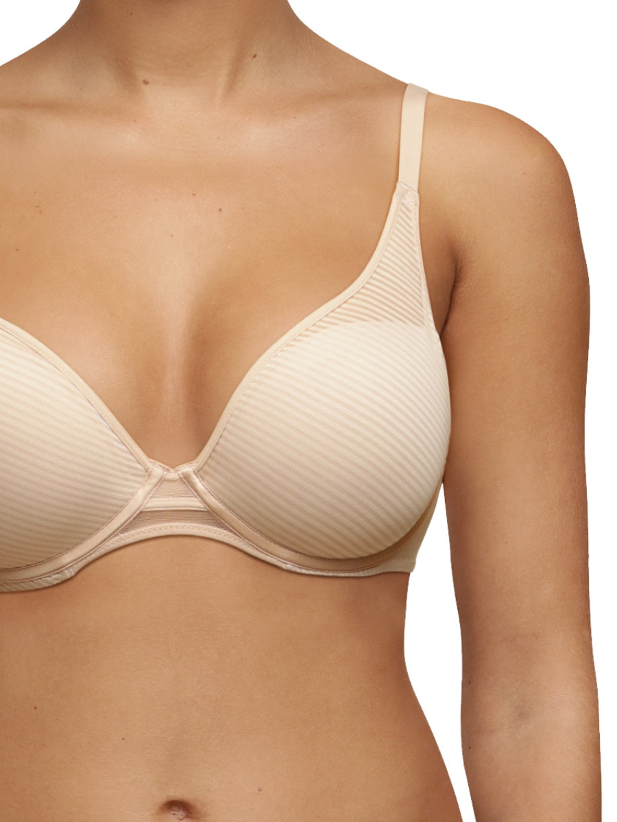 Beige plunge t-shirt bra