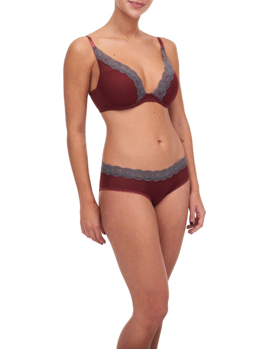 red underwired plunge bra passionata brooklyn