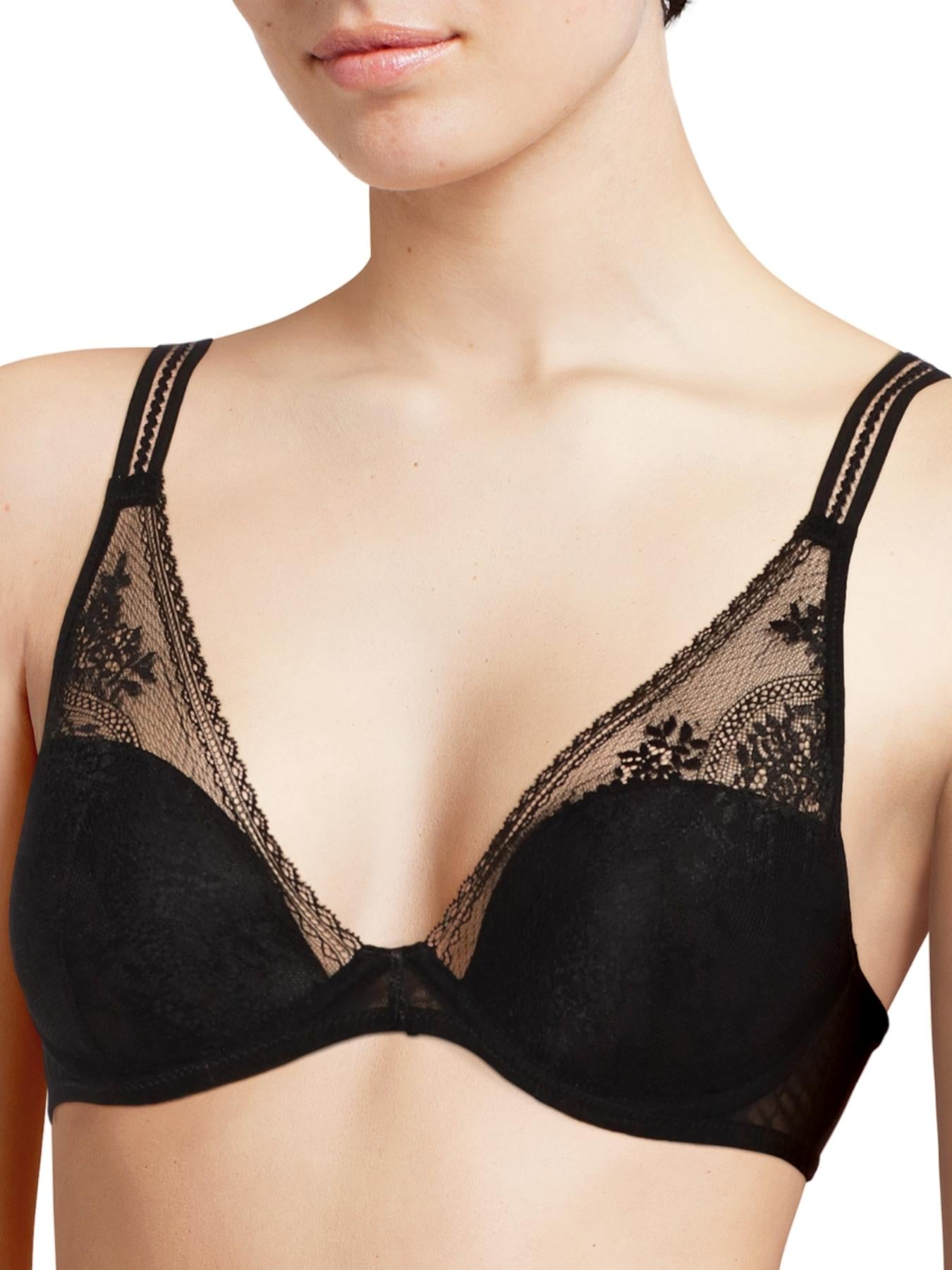 passionata maddie plunge t shirt bra black