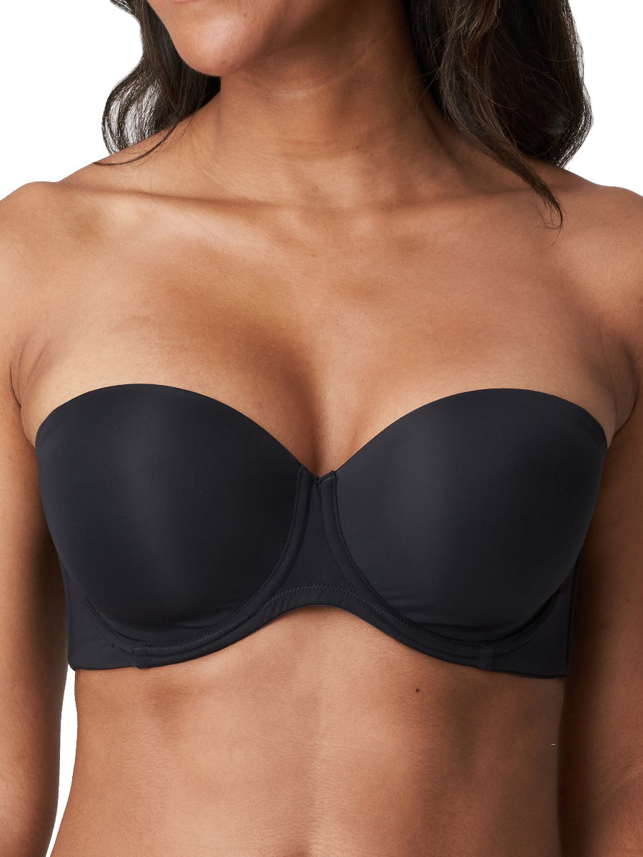 Black Underwired Moulded Strapless Bra