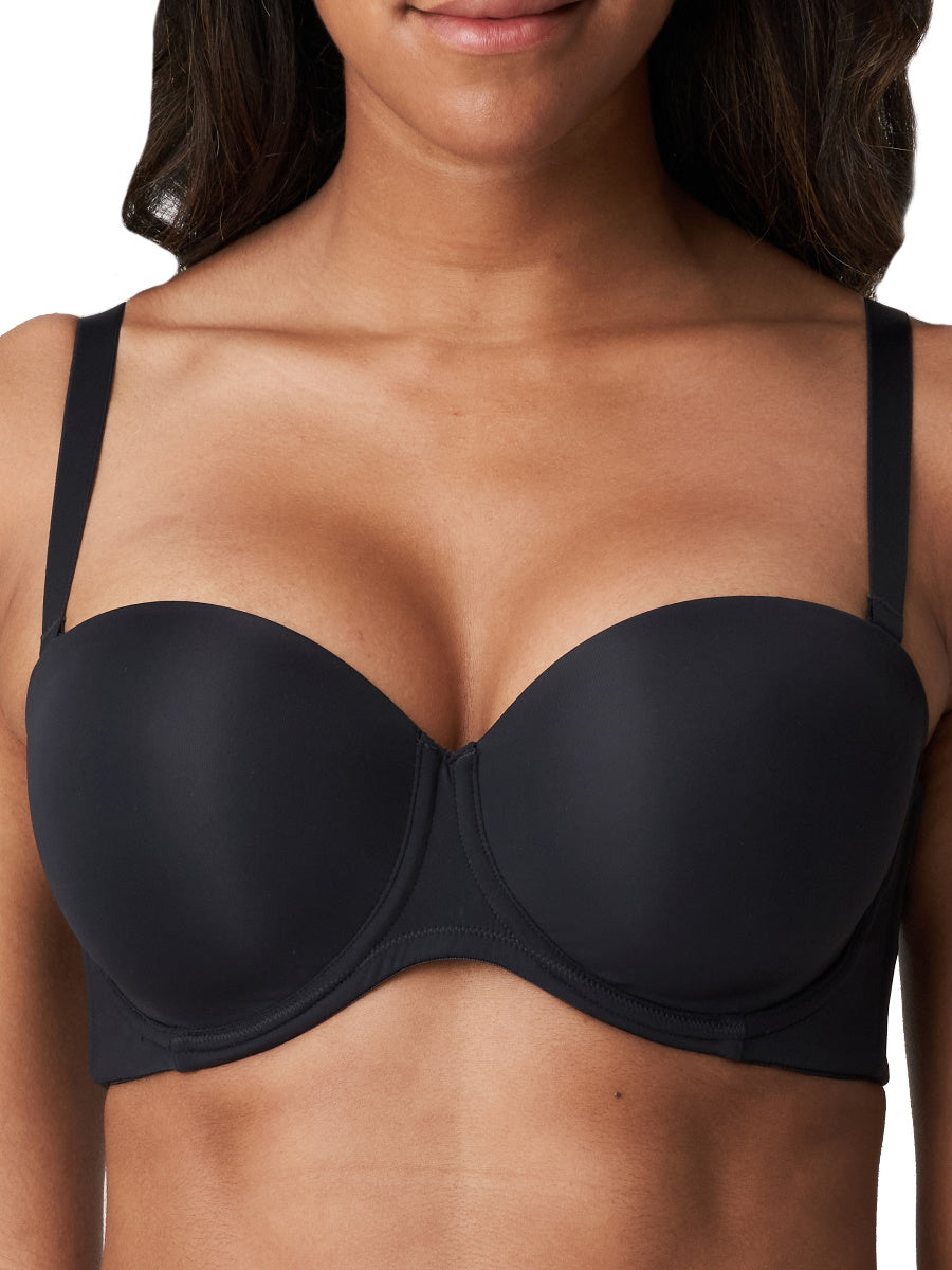 Black Underwired Moulded Strapless Bra