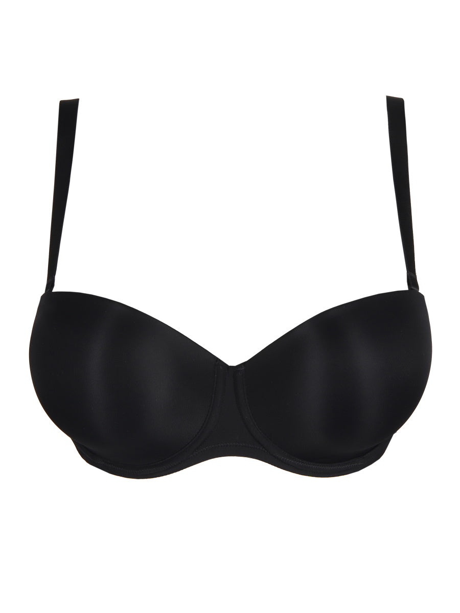 Black Underwired Moulded Strapless Bra