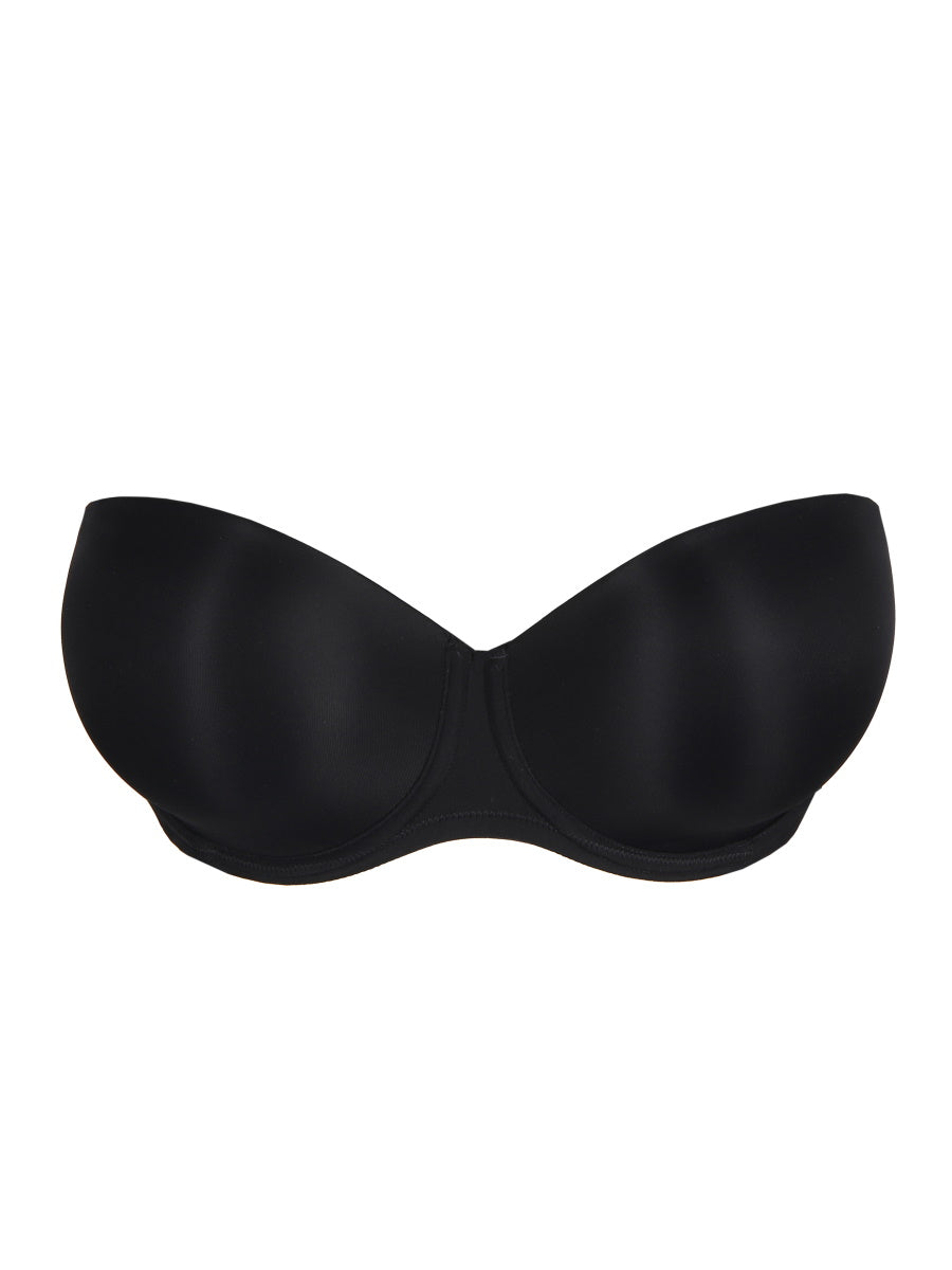 Black Underwired Moulded Strapless Bra