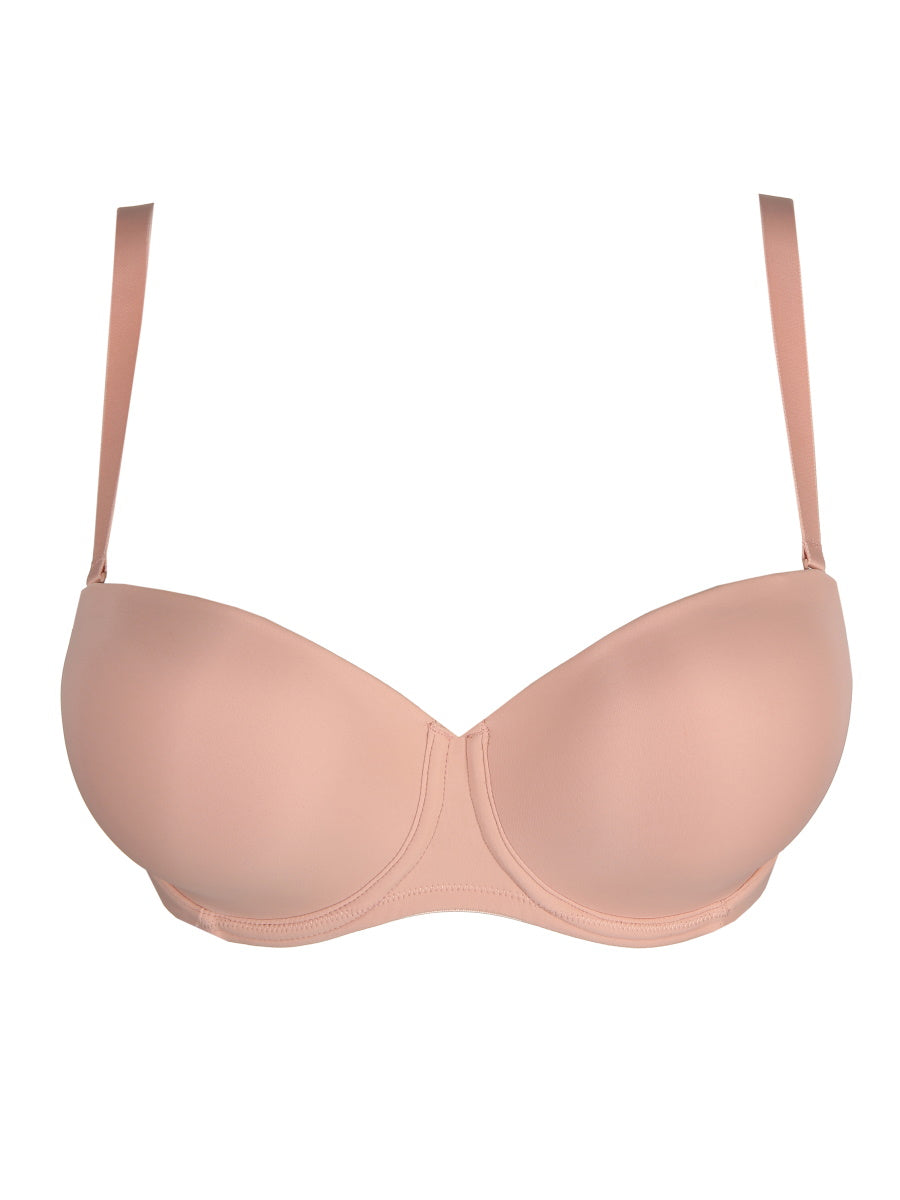 Pink Underwired Moulded Strapless Bra
