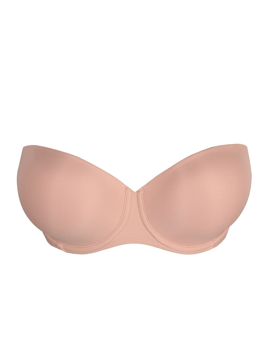 Pink Underwired Moulded Strapless Bra