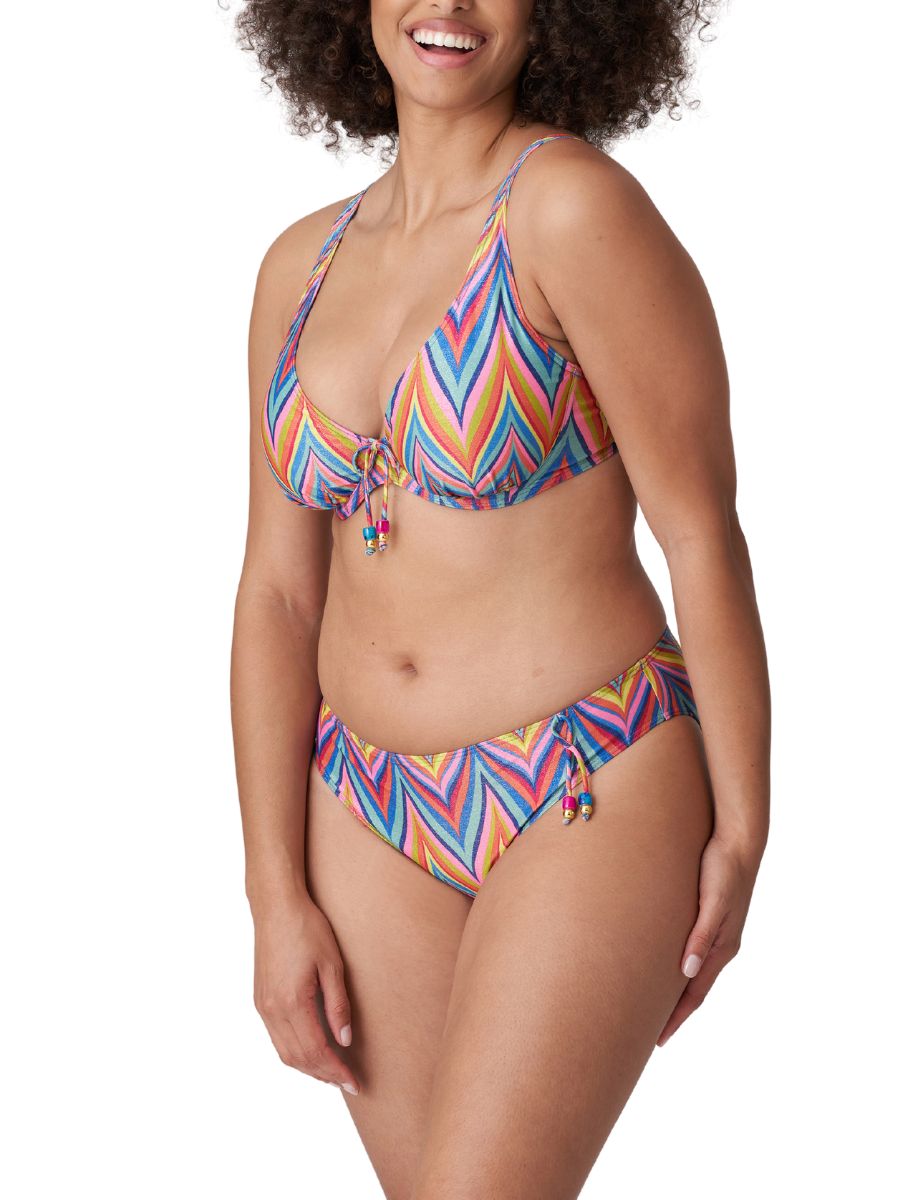 primadonna kea half padded plunge bikini top rainbow paradise