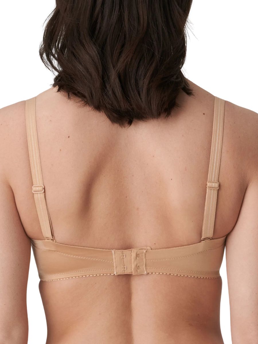 primadonna satin non padded strapless bra cognac
