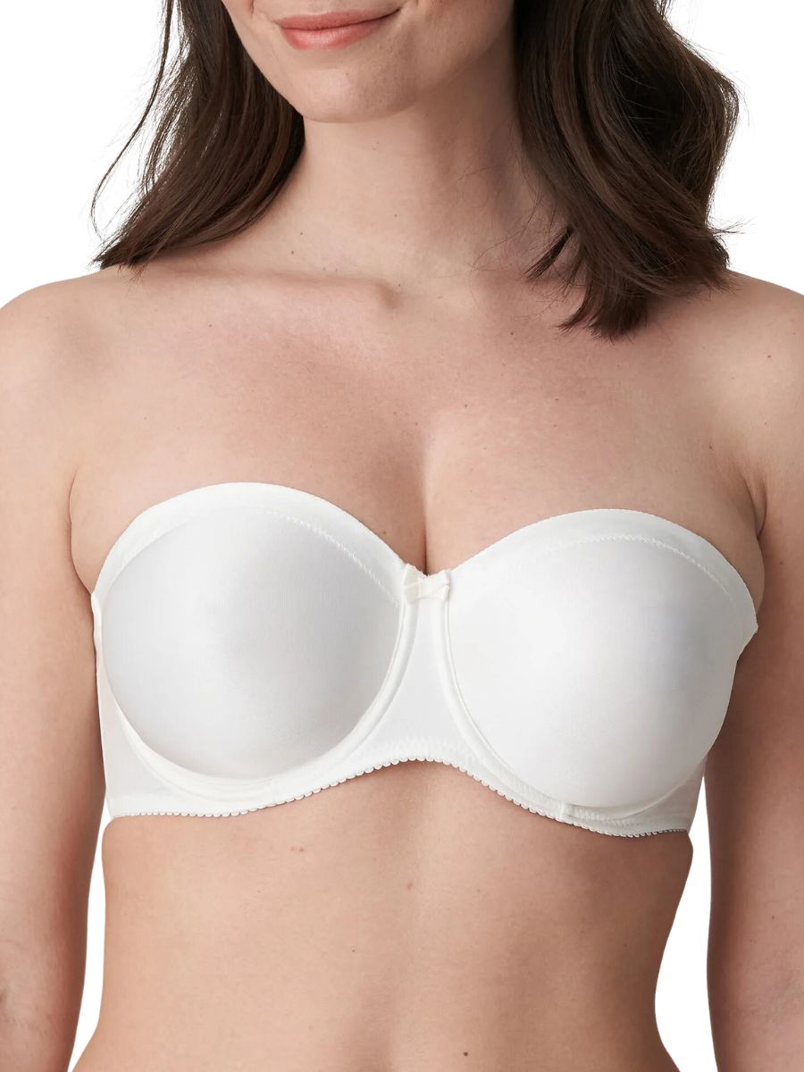 primadonna satin non padded strapless bra natural