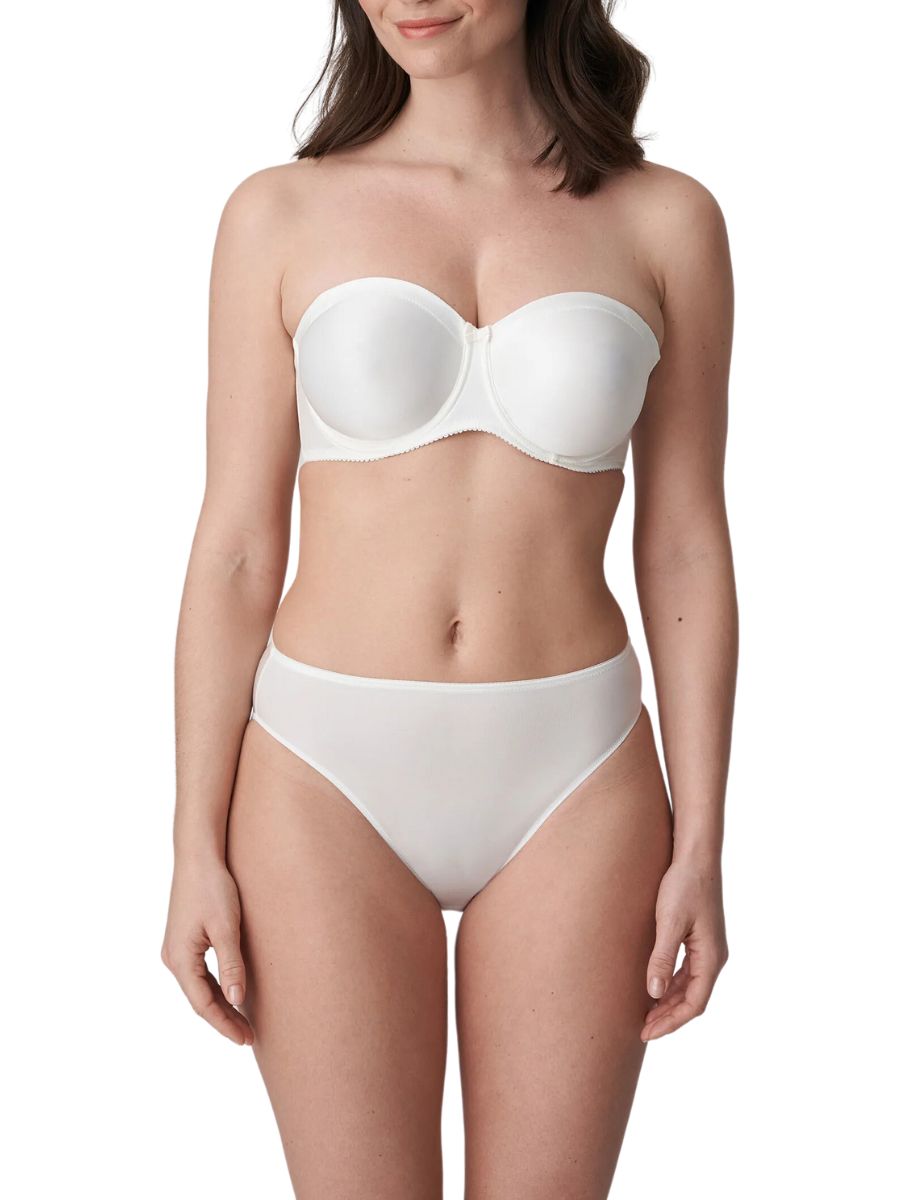primadonna satin non padded strapless bra natural