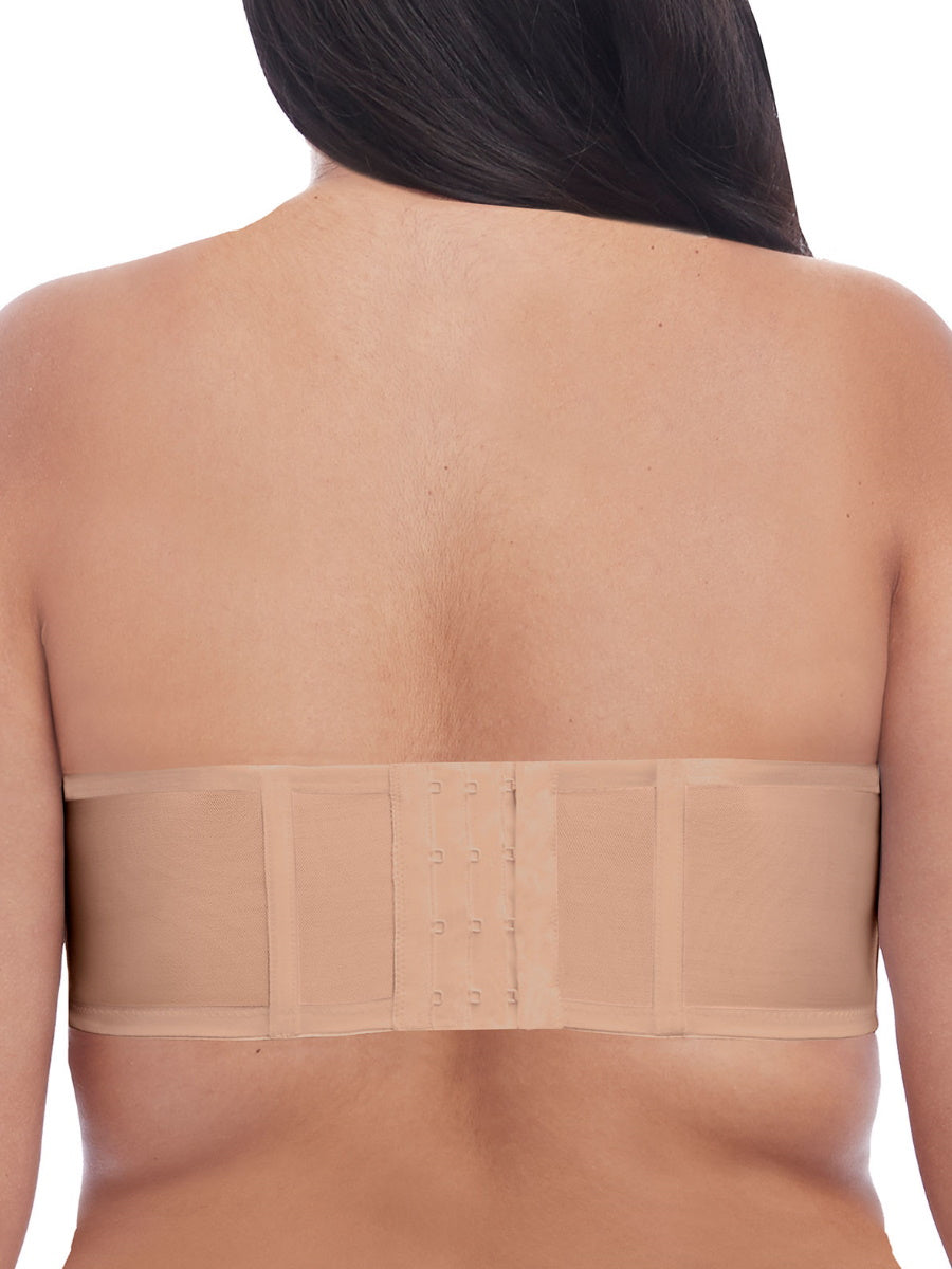 Beige Underwired Moulded Strapless Bra