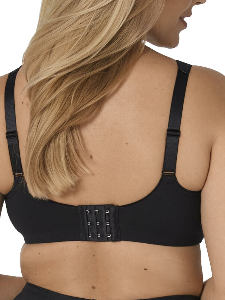 triumph soft cotton t-shirt bra black