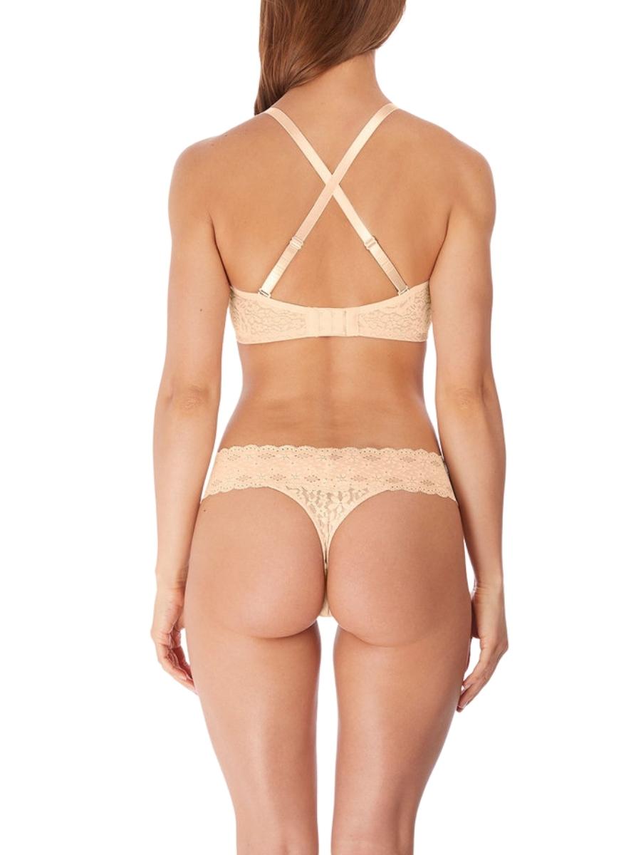 wacoal halo lace strapless bra nude