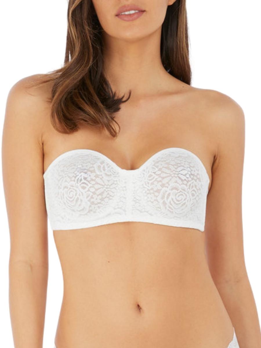 wacoal halo lace strapless bra ivory
