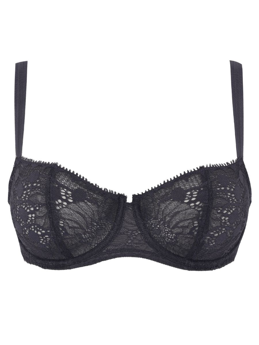 chantelle day to night half cup bra deep grey