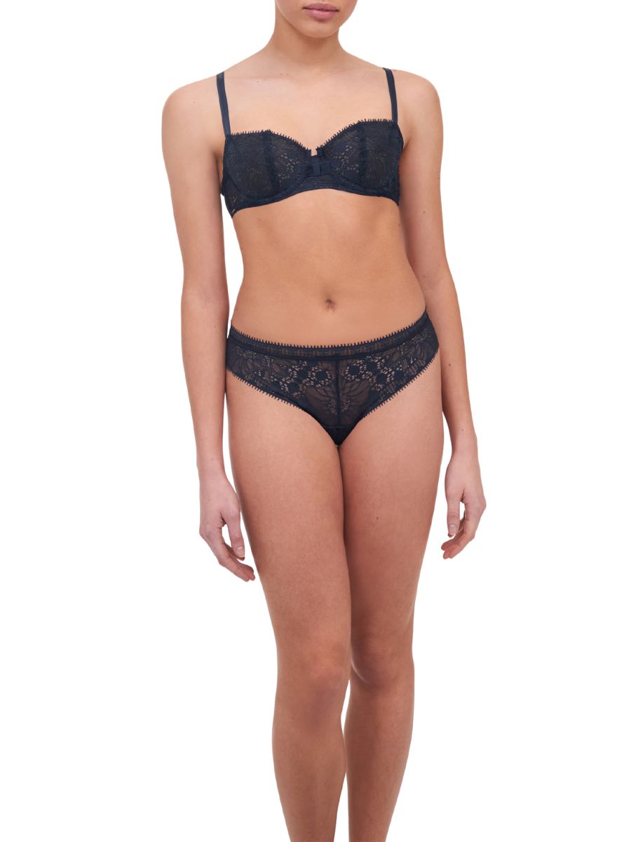 chantelle day to night half cup bra deep grey