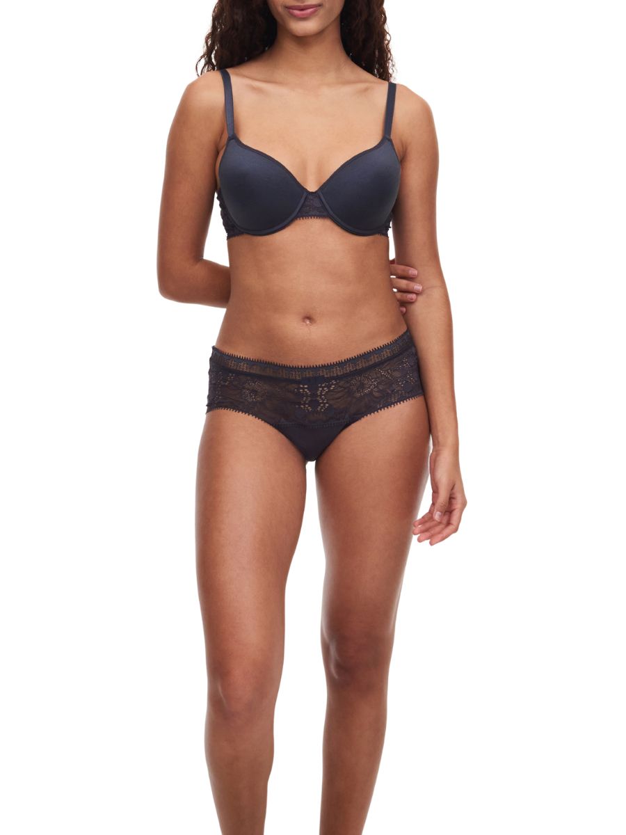 chantelle day to night t shirt bra deep grey