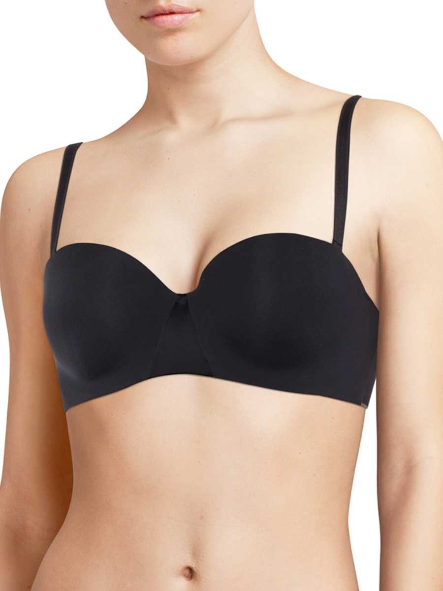 Chantelle Essentiall Bandeau TShirt Bra Black BraForMe
