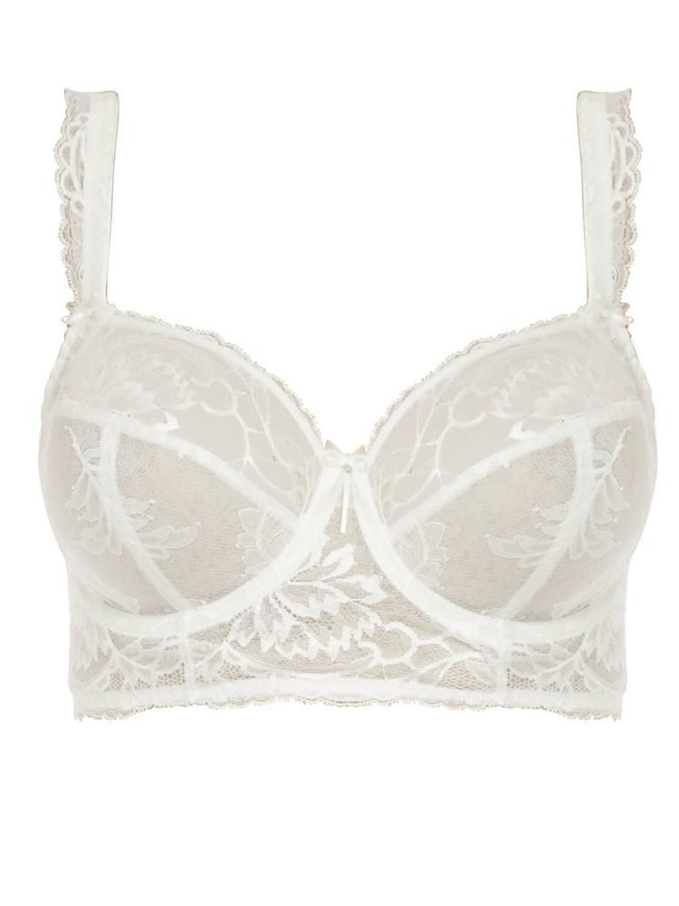 Bronte Longline Side Support Bra - Ivory