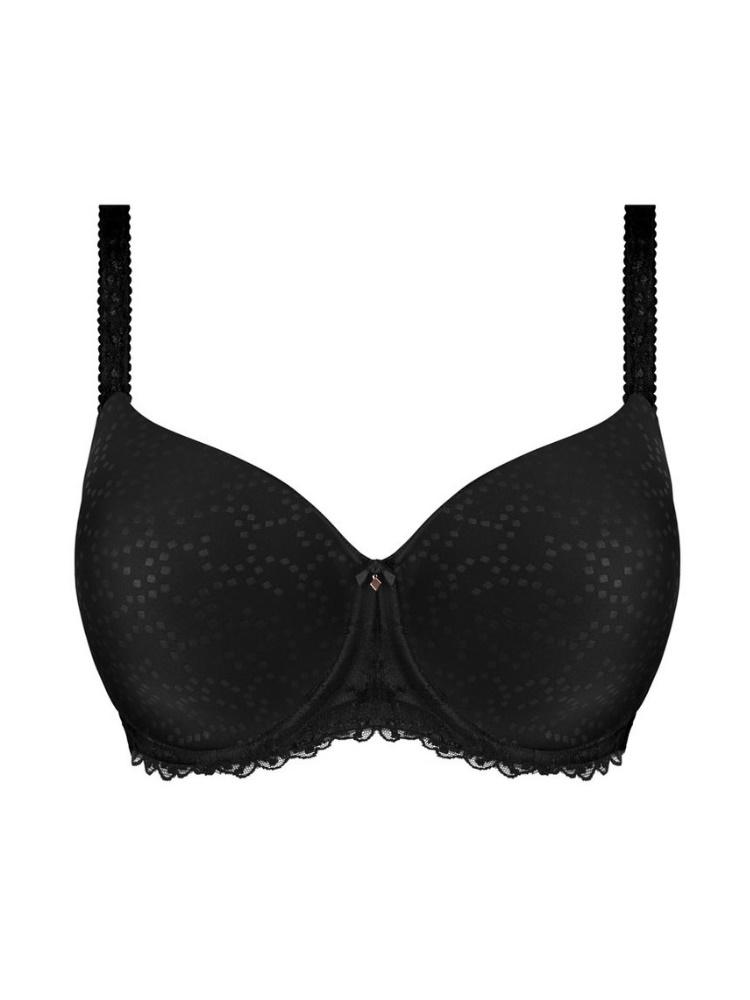 Black Moulded Spacer Underwired Bra
