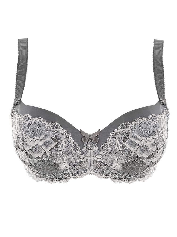 Marianna Padded Half Cup Bra - Silver