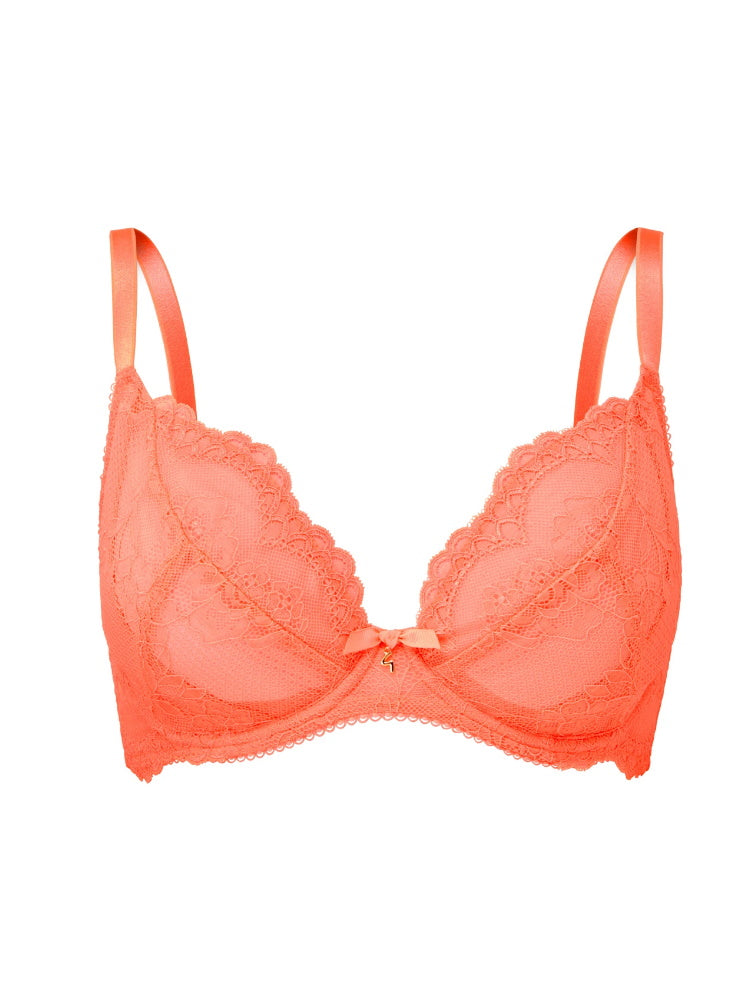 Orange Plunge Bra