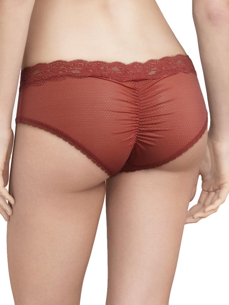 Red Mid Rise Short Knickers