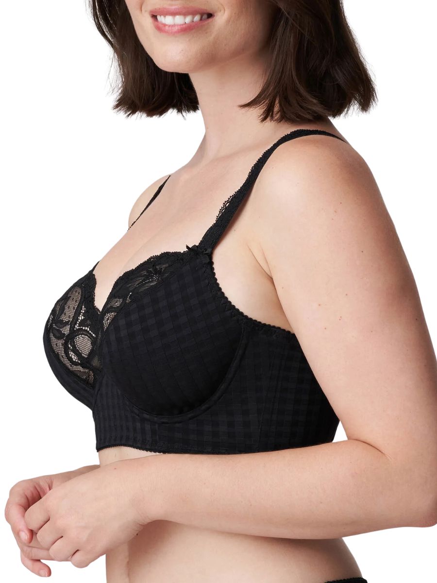 primadonna madison plunge longline bra black