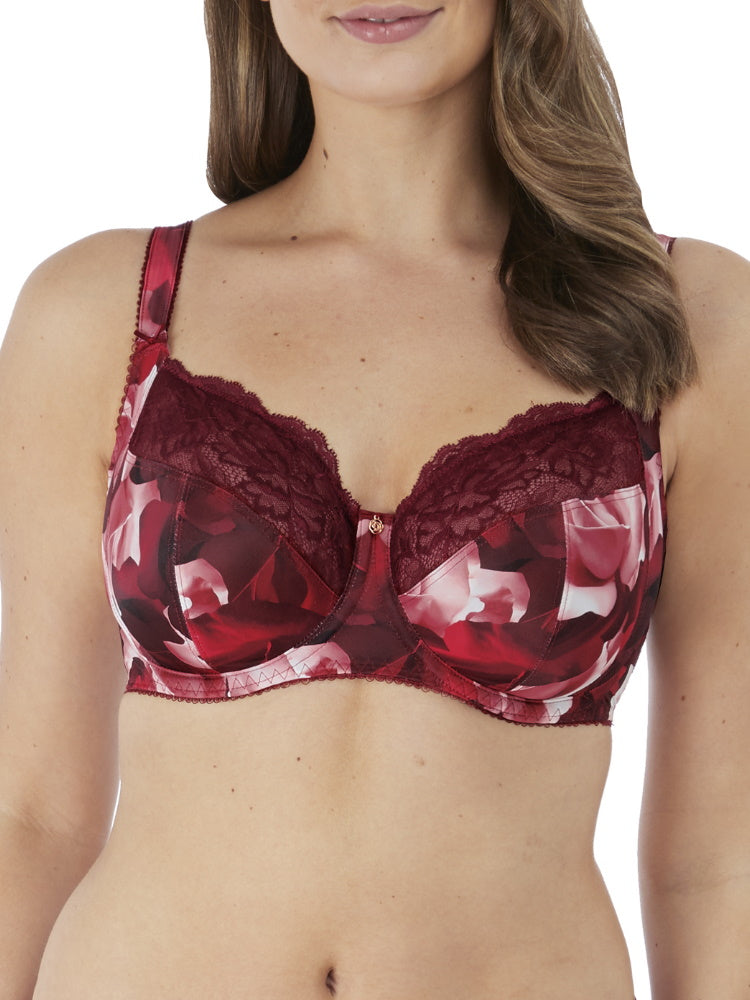 Red Side Support Bra