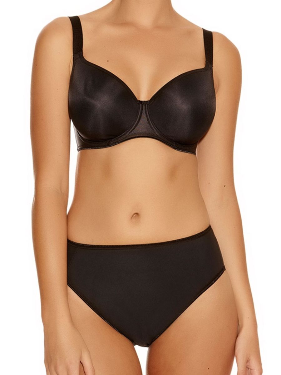 Smoothing Moulded Balcony Bra - Black
