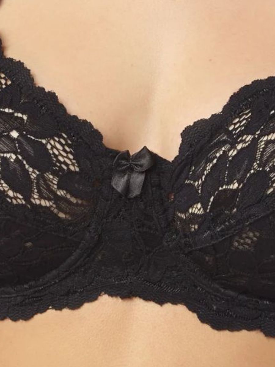 Underwire Lace Bra - Black