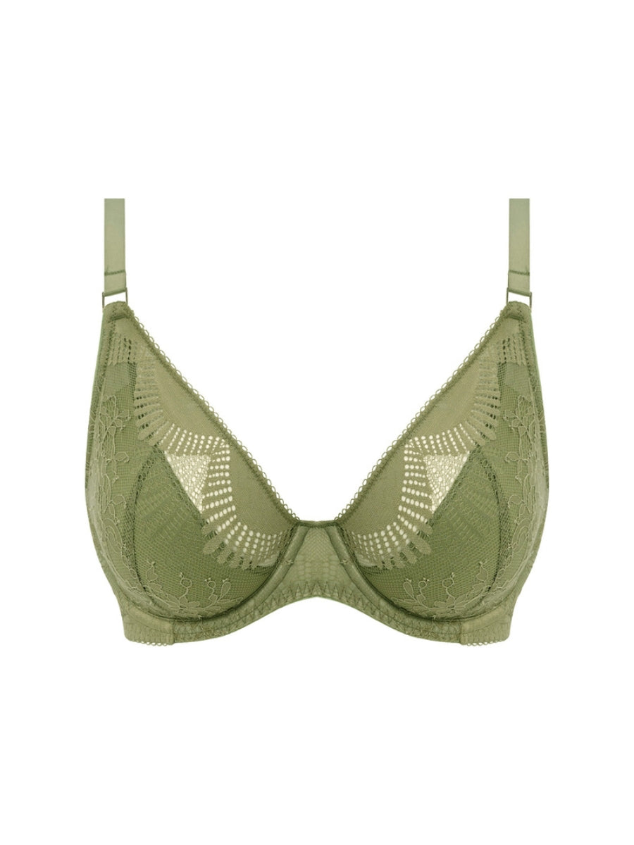 Sensu Lace Plunge Bra - Silk Green