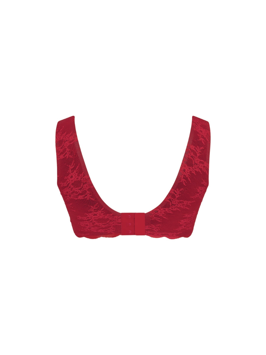 Essential Lace Bralette - Red
