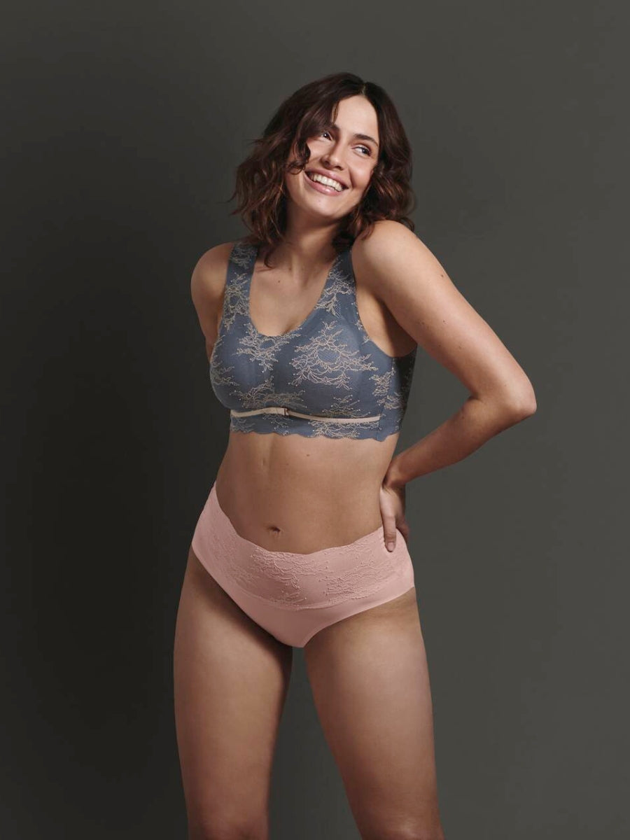 Essential Lace Bralette - Grey/Rose
