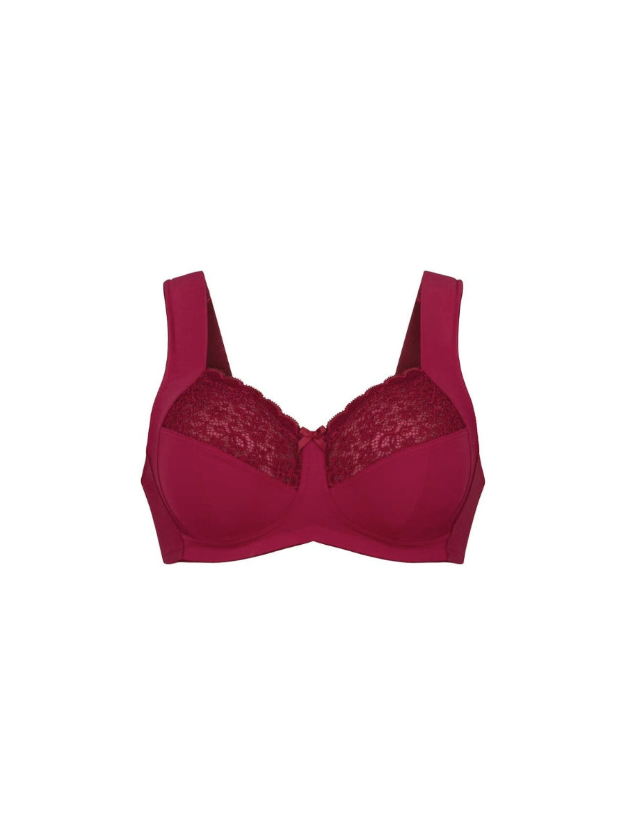 Havanna Support Bra - Dark Red