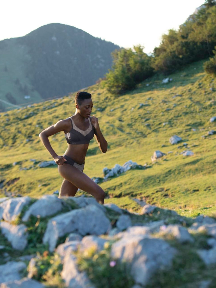 PanAlp Wool Sports Bra - Anthracite/Melange