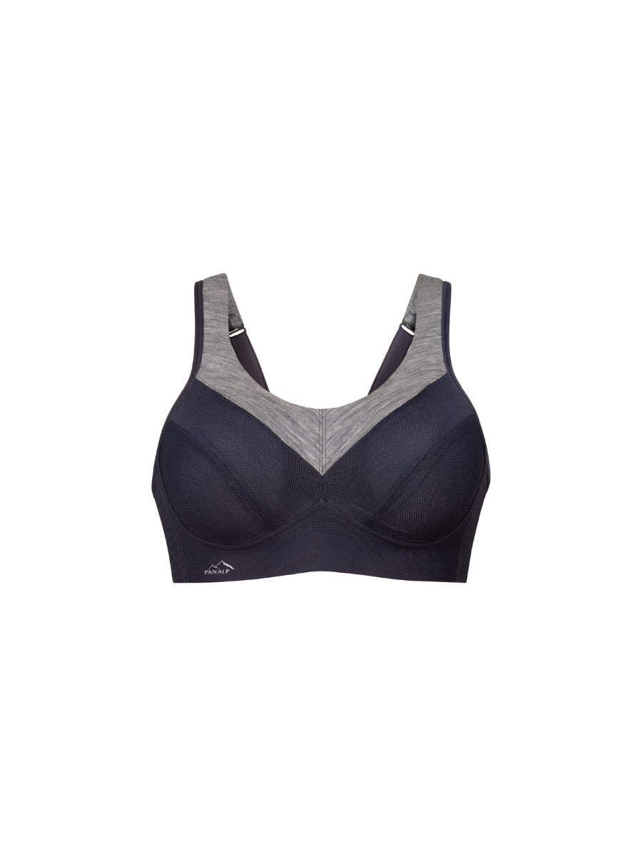PanAlp Wool Sports Bra - Anthracite/Melange