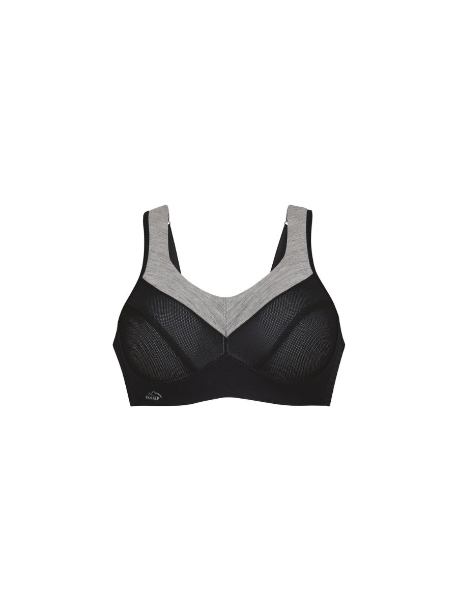 PanAlp Wool Sports Bra - Black/Melange
