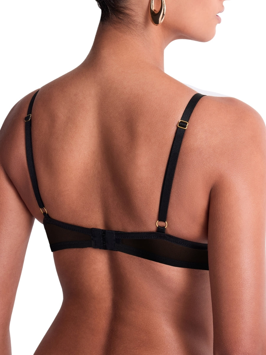 Cosmic Romance High Apex Push Up Bra - Black Star