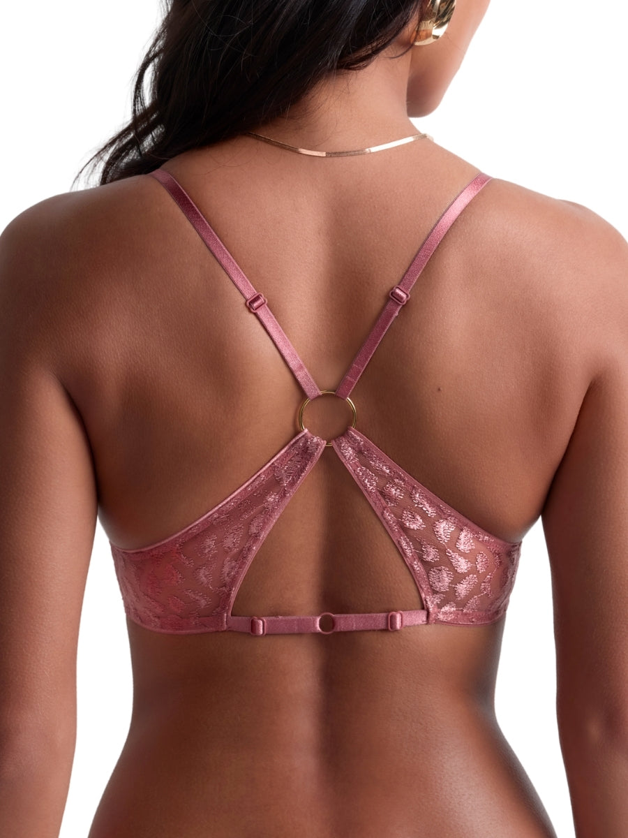 Crazy In Love Triangle Bralette - Warm Pink