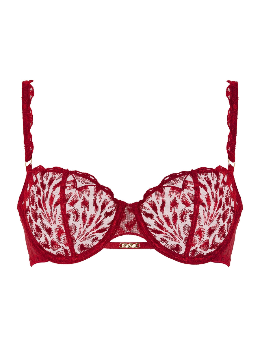 Crazy In Love Half Cup Bra - Red Delight