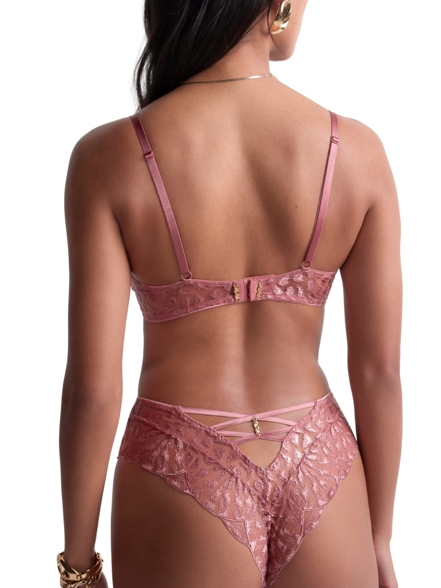 Aubade Crazy In Love Single Wire Plunge Bra - Warm Pink | BraForMe