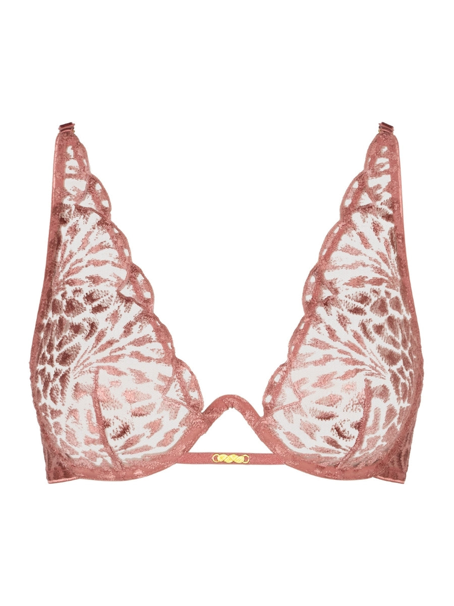 Aubade Crazy In Love Single Wire Plunge Bra - Warm Pink | BraForMe