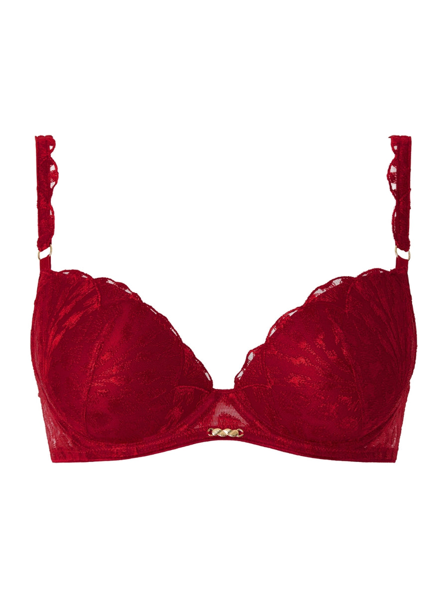 Crazy In Love Moulded Push Up Bra - Red Delight