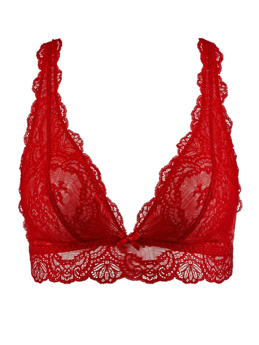 Danse Des Sens Triangle Bralette - Irresistible Red