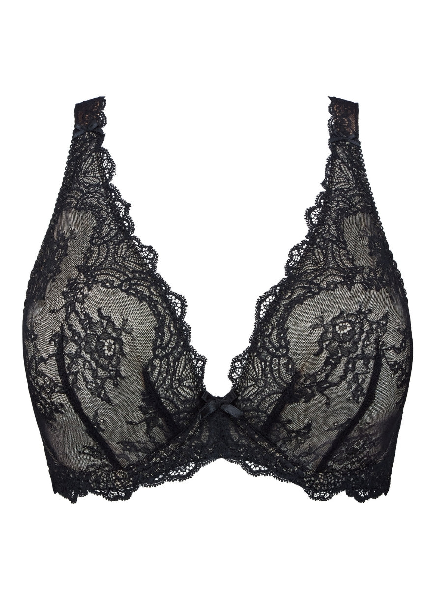 Danse Des Sens Comfort Triangle Plunge Bra - Noir